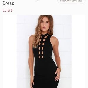 Caged Black Cocktail Dress